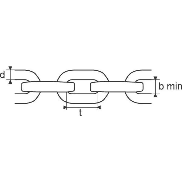 Lesnický řetěz hranatý G8 7mm 2,5m (KP-341525)