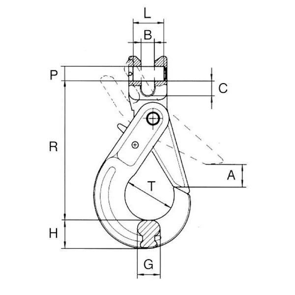 Bezpečnostní hák 5T tř. 8 Cartec (KP-SC13)