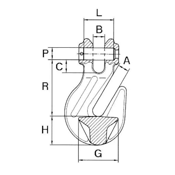 Zkracovací hák s vidlicovou hlavou 8T Cartec (KP-WA93)