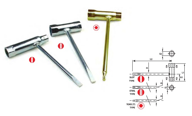 Kombi klíč Husqvarna Oleo-Mac Stihl, 13x19x68, Oregon (57-043)