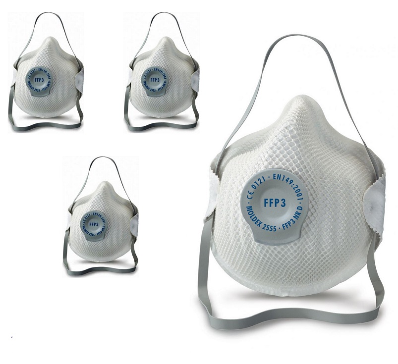 Respirátor Moldex 2555 - FFP3 NR D tvarovaný s ventilkem 4ks