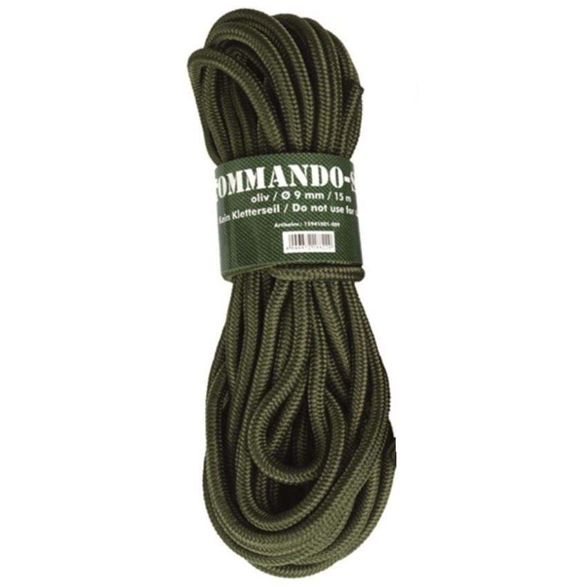 Padáková šňůra - Oliv 9mm/15m