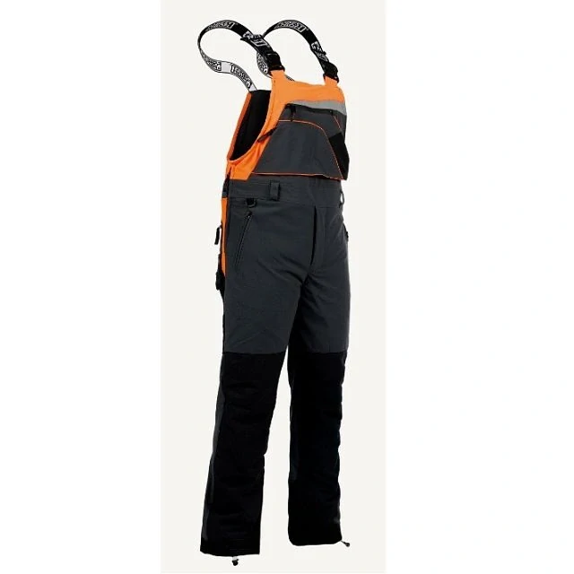 Elastické protipořezové kalhoty s laclem Profesional ForestProfi oranžovo-šedé 022191 vel. 44 / 170 cm