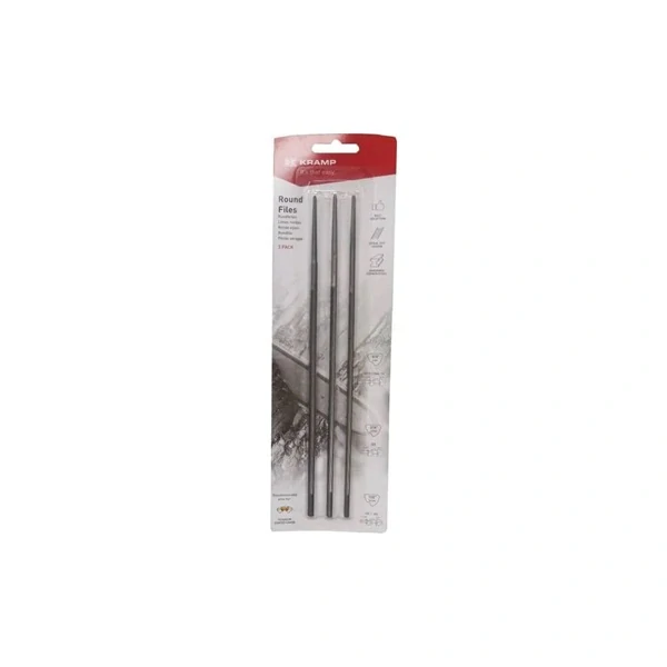 Sada pilníků na pilové řetězy kulaté 5/32"3/16"7/32", 4/4,8/5 mm, 3 ks (3ks) Kramp (KP-5323167323FKR)