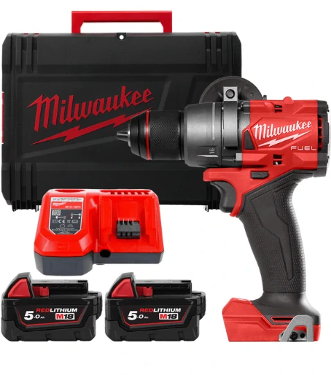 Milwaukee M18 FPD3-502X příklepová vrtačka 158 Nm, 2x 5,0 Ah