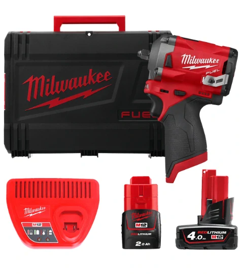 Milwaukee M12FIW38-422X FUEL™ 3/8" rázový utahovák 4,0 + 2,0 Ah