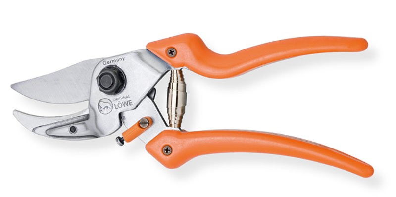 Jednobřité zahradní nůžky, zahnutá čepel, ergonomické, Original Löwe 8107