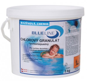 Rychlozpustný chlorový granulát, 3 kg, Blue Line (501603)