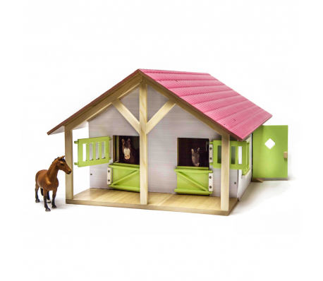 Stáj pro koně se 2 boxy 1:24, 51x40.5x27.5 cm (610168)