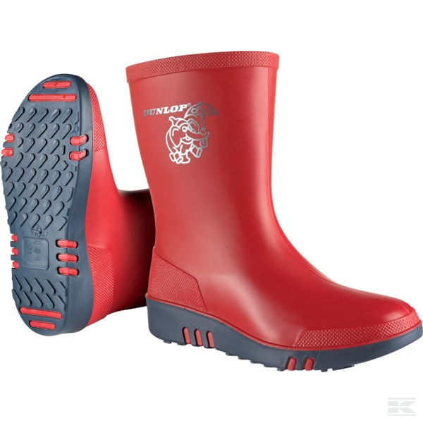 Dětské gumové holínky Dunlop červené (K13151021) 21