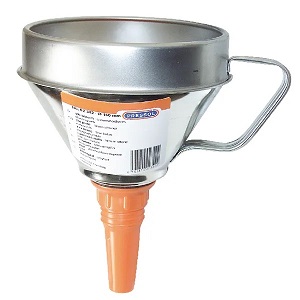 Kovový trychtýř s plastovou vypouštěcí hubicí  160 mm Pressol (KP-02342)