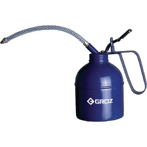 Ruční kovová pumpovací olejnička s pružnou tryskou 300ml Groz (KP-41621)