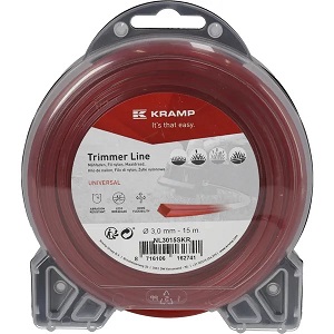 Žací struna červená, čtyřhranná, 4,0 mm x 25 m Kramp (KP-NL4025SKR)