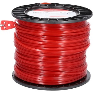 Žací struna červená, čtyřhranná, 4,0 mm x 122 m Kramp (KP-NL40122SKR)