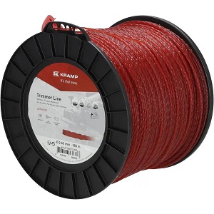 Žací struna spirálová, nízkohlučná, červená, 2,65 mm x 360 m Kramp (KP-NL27360TCKR)
