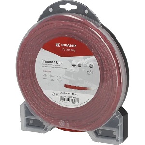 Žací struna spirálová, nízkohlučná, červená, 3,3 mm x 46 m Kramp (KP-NL3346TCKR)
