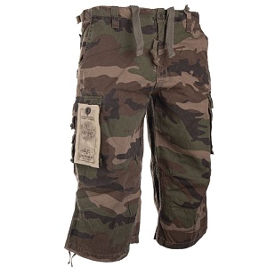 Kalhoty 3/4 AIR COMBAT woodland vel. XS