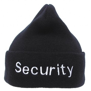 Kulich černý s výšivkou SECURITY