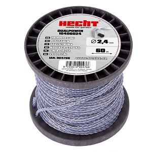 Struna čtvercová s jádrem 2,4 mm x 60 m - HECHT 10406024.