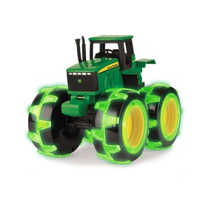 Kombajn John Deere Monster s velkými svítícími pneumatikami Tomy (46434)