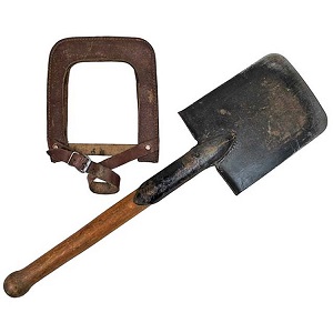 Polní lopatka NVA - nesklopná-rovná