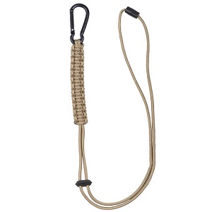 Paracord LANYARD šňůra s karabinou PÍSKOVÁ