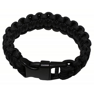 Náramek PARACORD ČERNÝ S, 23 mm