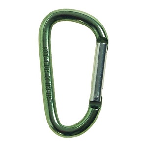 Karabina ocelová 7mm x 7cm - Olivová