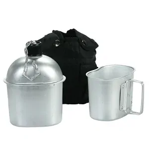 Polní láhev ALU s pitítkem ČERNÁ