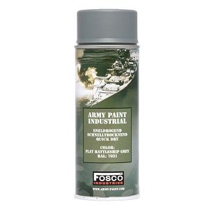Vojenská barva ve spreji FLAT BATTLESHIP GREY 400ml