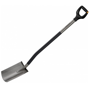 Zahradní rýč Fiskars Ergonomic™ šedý, zaoblený 1250 mm (KP-1067512)