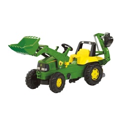 John Deere s čelním a zadním nakládačem (R81107)