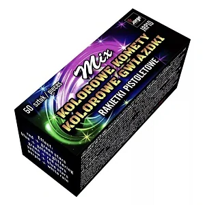 Barevné kometky s hvězdama MIX Jorge 50ks