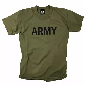 Triko dětské s nápisem ARMY zelené