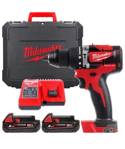 Milwaukee M18 CBLPD-202C aku příklepová vrtačka 60 Nm, 2× 2,0 Ah