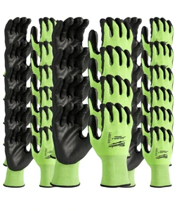 Milwaukee 144 párů HI-VISIBLE rukavic proti proříznutí C velikost L