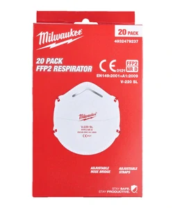 Milwaukee respirátory FFP2 94 % – 20 ks | E-les.cz