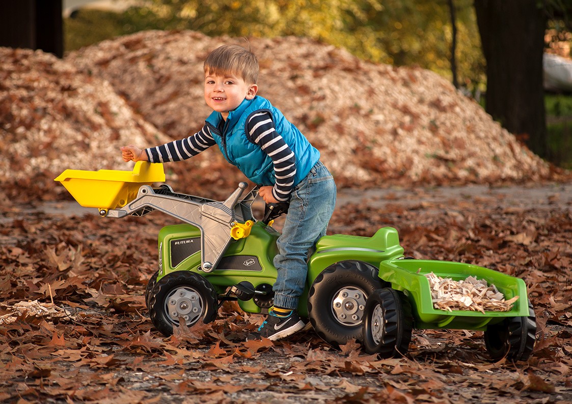 Rollykiddy Futura s nakladačem a přívěsem Rolly Toys (63003)