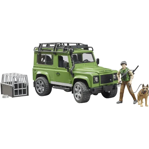 Land Rover Defender s myslivcem a se psem Bruder 02587