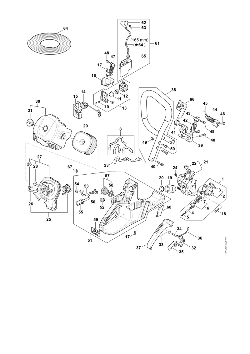 Vzduchový filtr pro pilu STIHL MS 500i, MS 651, MS 661 (11441404402)