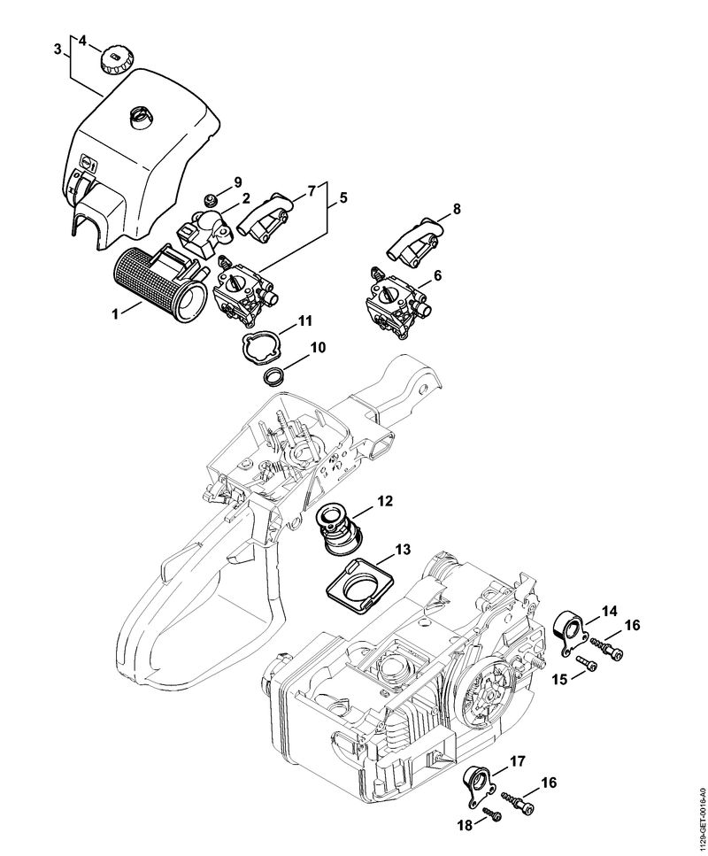Vzduchový filtr pro pilu STIHL MS 200 (11291201603)
