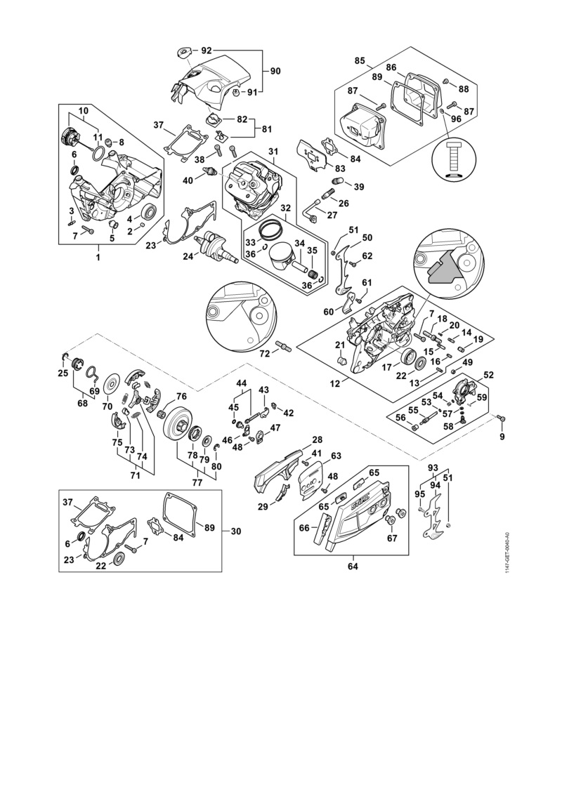 Řetězka (3/8 7 zubů)  STIHL MS 461, MS 500i (11280071017)