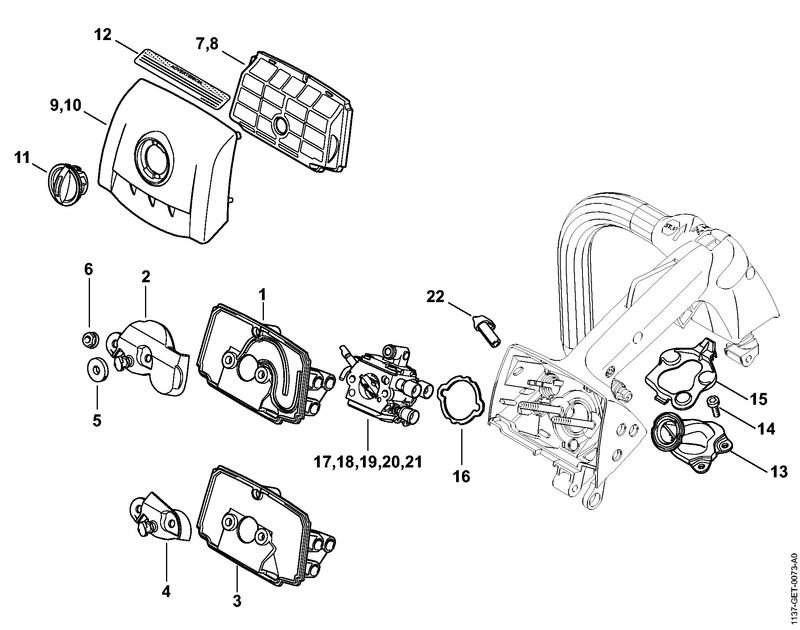 Vzduchový filtr pro pilu STIHL MS 193T, MS 194T (11371201604)