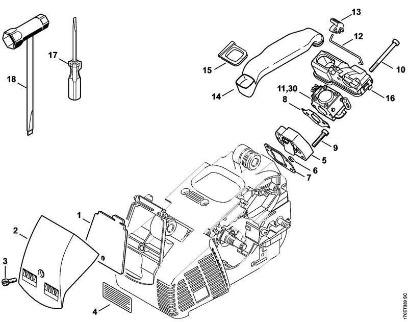 Vzduchový filtr pro pilu STIHL MS 201 (11321240800)