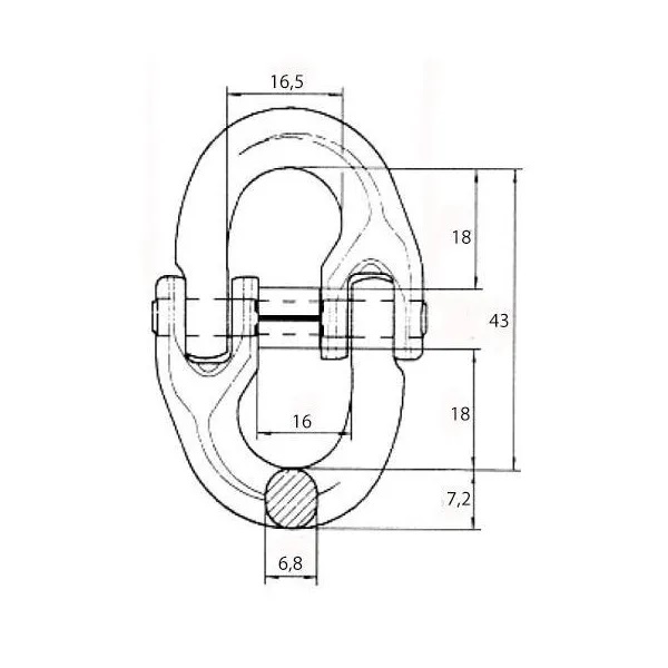 Spojovací článek 6mm 1120kg Cartec (KP-WA58)