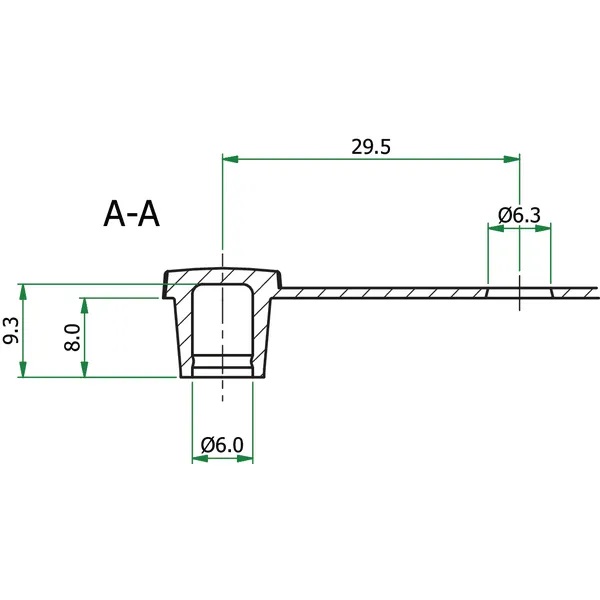 Víčko mazací hlavice 6mm (KP-KS12833)