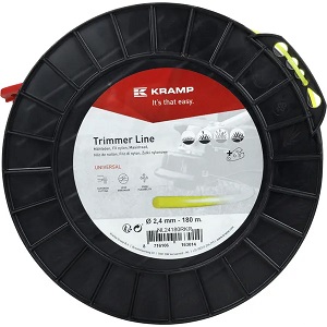 Žací struna žlutá, kulatá, 2,4 mm x 180 m Kramp (KP-NL24180RKR)