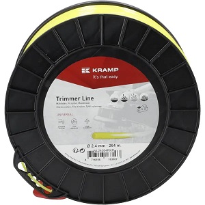Žací struna žlutá, kulatá, 2,4 mm x 439 m Kramp (KP-NL24439RKR)