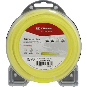 Žací struna žlutá, kulatá, 3,0 mm x 15 m Kramp (KP-NL3015RKR)