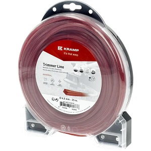 Žací struna červená, čtyřhranná, 4,0 mm x 25 m Kramp (KP-NL4025SKR)
